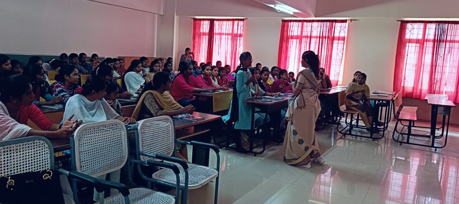 Educational seminar with students